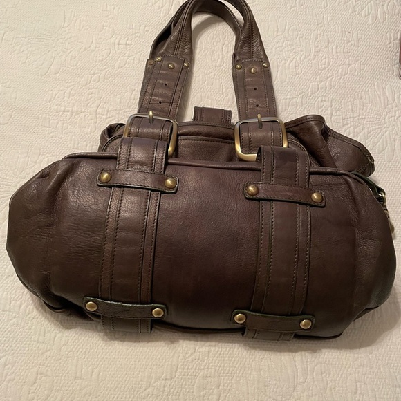 Sabina New York Dark Olive Green Genuine Leather Shoulder Handbag Purse EUC - Picture 12 of 15